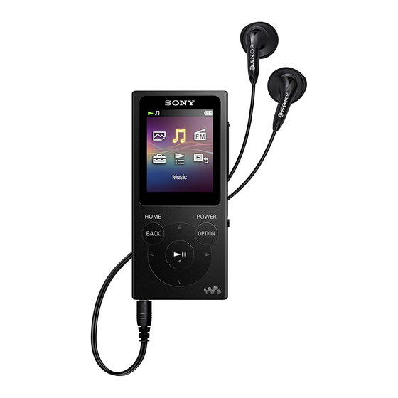 Sony NW-E393 Manual De Instrucciones