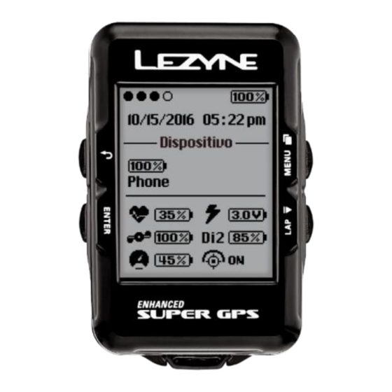 Lezyne SUPER GPS Manuales