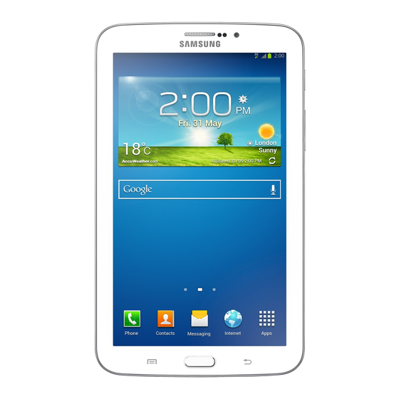 Samsung GALAXY TAB 3 Manual Del Usuario