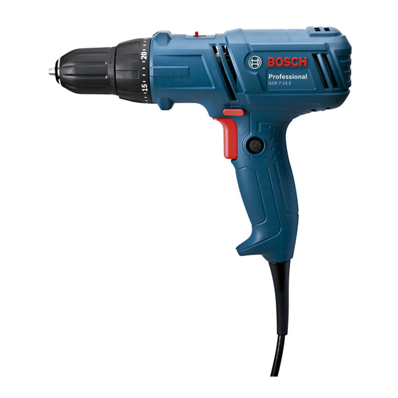 Bosch GSR 7-14 E Professional Instrucciones De Servicio