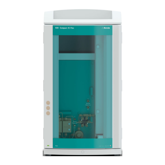 Metrohm 930 Compact IC Flex Manual De Instrucciones