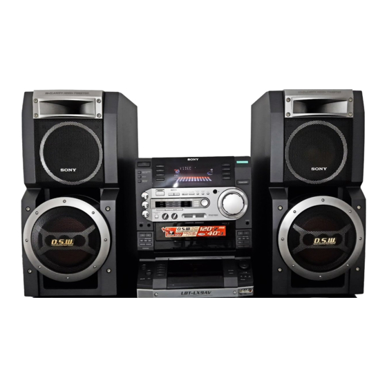 Sony LBT-LX90AV Manual De Instrucciones