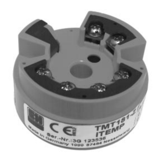 Endress+Hauser iTEMP PCP TMT 181 Manual De Utilización