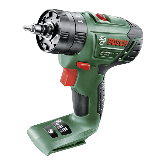 Bosch AdvancedImpact 18 QuickSnap Manual Original