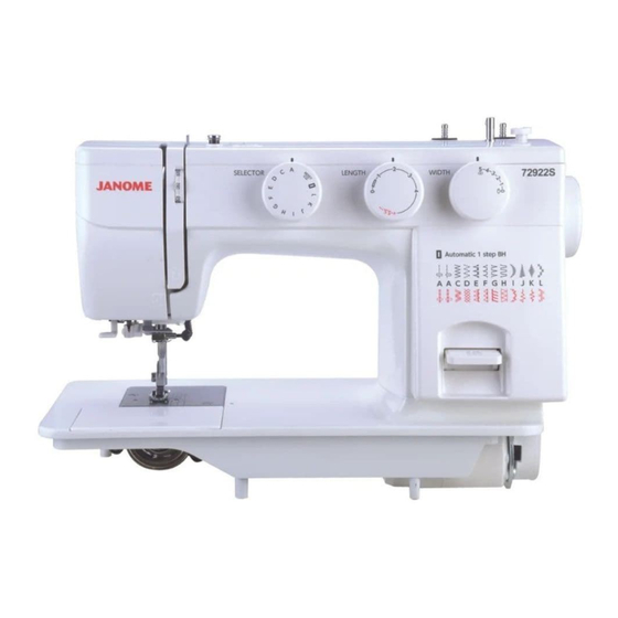 Janome 72922S Libro De Instrucciones