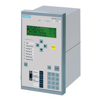 Siemens SIPROTEC 7SJ62 Manual