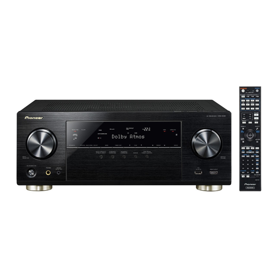 Pioneer VSX-930-K Guia De Inicio Rapido
