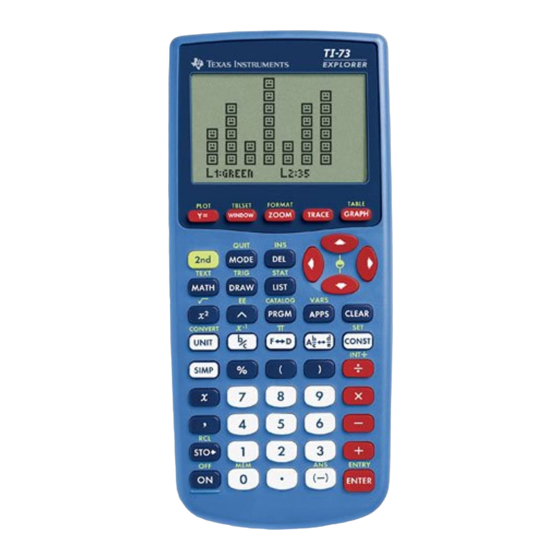 Texas Instruments TI-73 Manual De Instrucciones