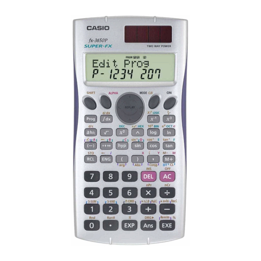 Casio fx-3650P Guia Del Usuario