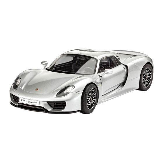 REVELL PORSCHE 918 SPYDER Manual De Instrucciones