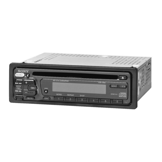 Sony CDX-3167 Manual De Instrucciones