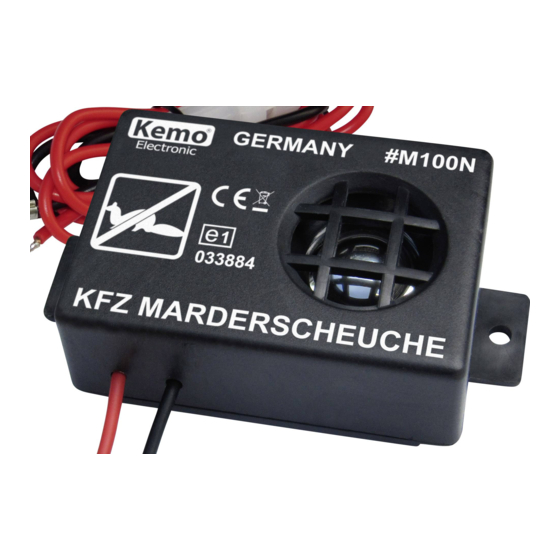 Kemo Electronic M100N Manual De Instrucciones