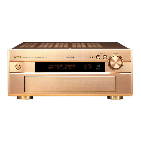 Yamaha DSP-AX2 Manual De Instrucciones