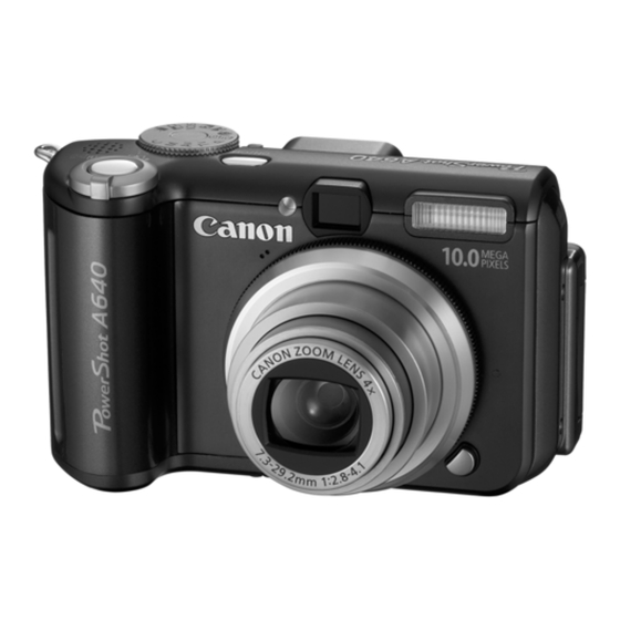 Canon PowerShot A640 Guía Del Usuario De La Cámara