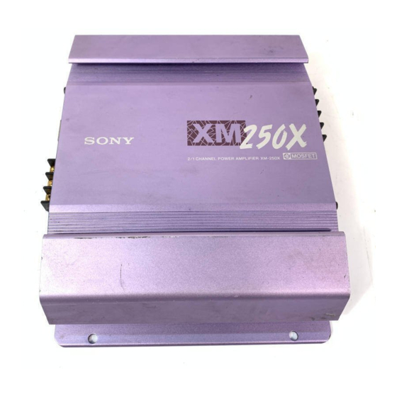 Sony XM-250X Manual De Instrucciones