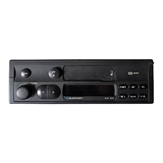 Blaupunkt ACR 3251 Instrucciones De Manejo