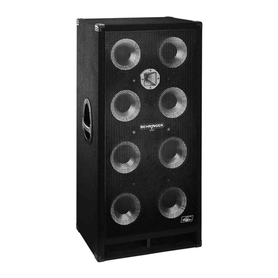 Behringer ULTRABASS BA810 Manual De Uso