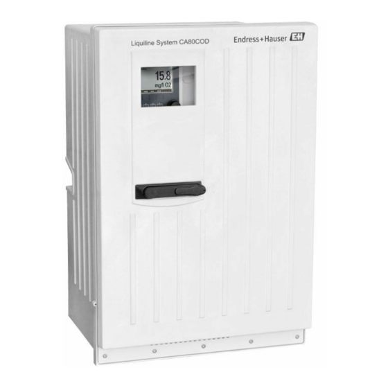 Endress+Hauser Liquiline System CA80COD Manual De Instrucciones