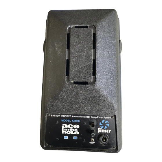 Simer Ace-In-The-Hole A5000 Manual Del Usuario