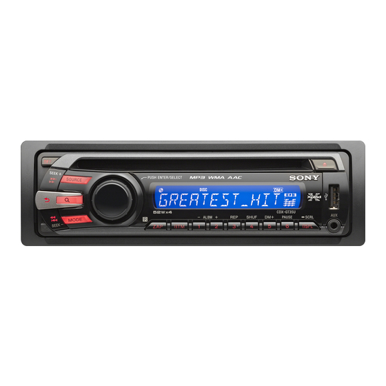 Sony CDX-GT39U Instrucciones De Uso
