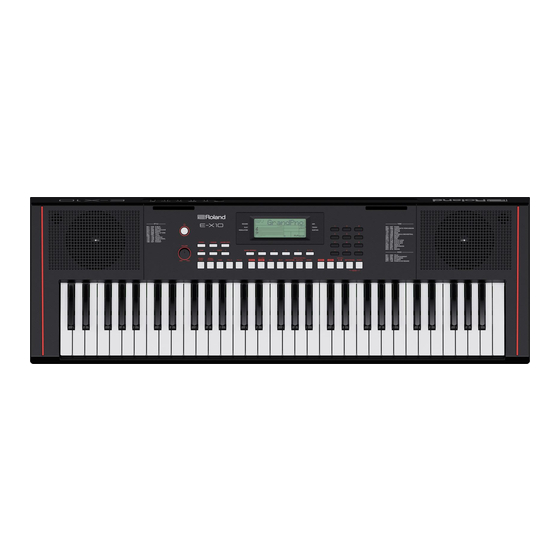 Roland E-X10 Manual Del Usuario