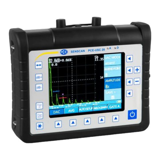 PCE Instruments PCE-USC 20 Manual De Instrucciones