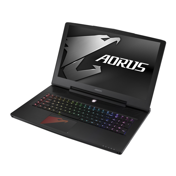 AORUS X7 Guia De Inicio Rapido