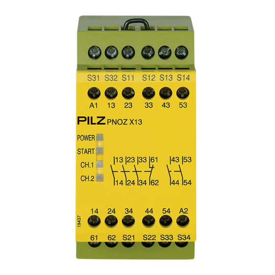 Pilz PNOZ X13 Manual De Instrucciones