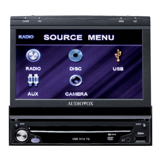 Audiovox VME 9114 TS Manual De Usuario