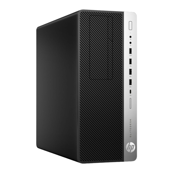 HP EliteDesk 800 G3 TWR Manuales