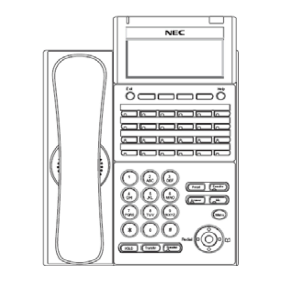 NEC DT330 Guía De Referencia Rápida