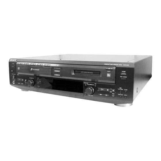 Sony MXD-D5C Manual De Instrucciones