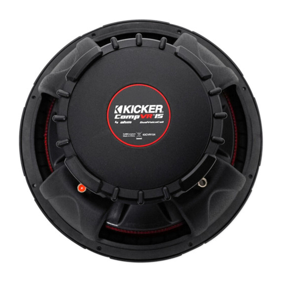 Kicker CompVR CVR10 Manual Del Propietário