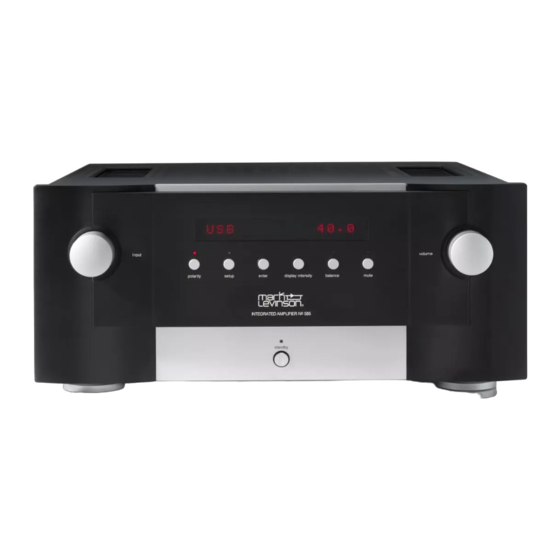 Harman Mark Levinson 585 Guia De Inicio Rapido