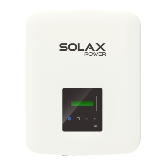 SolaX Power X3-MIC-G2 Serie Manuales