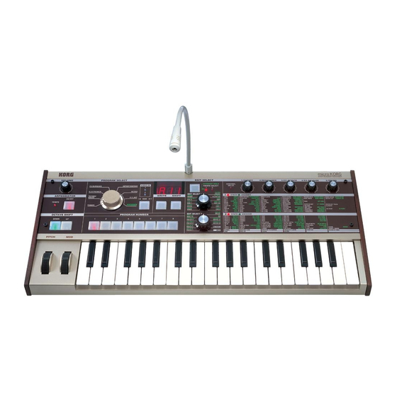 Korg microKORG Manual De Usuario