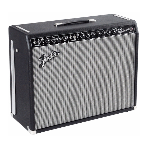 Fender ‘65 TWIN REVERB Instrucciones De Funcionamiento