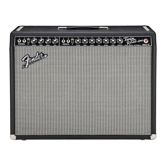 Fender 65 TWIN REVERB Instrucciones De Funcionamiento