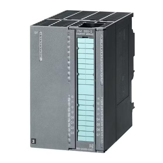 Siemens SIMATIC FM 350-2 Manual De Producto