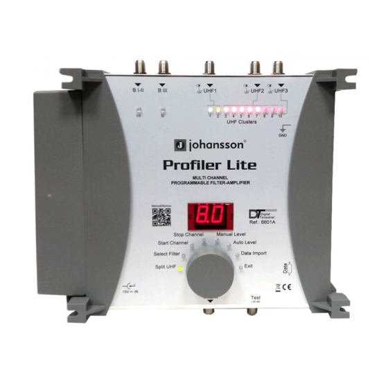 Johansson Profiler Lite 6601 Manual De Instrucciones