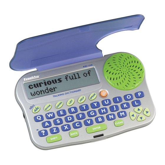 Franklin KID-1240 Manual Del Usuario