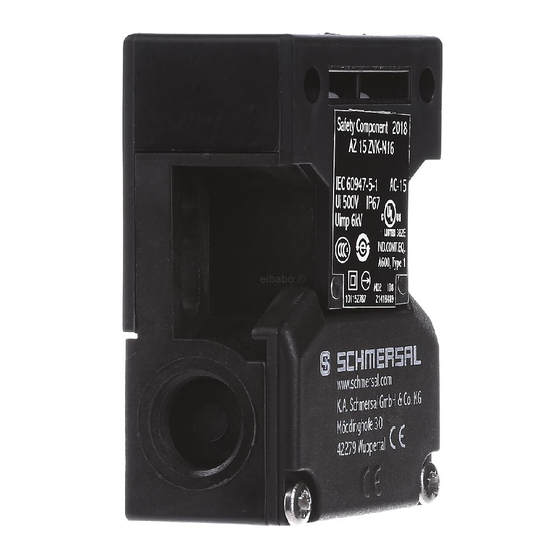 schmersal AZ15 Manual De Instrucciones