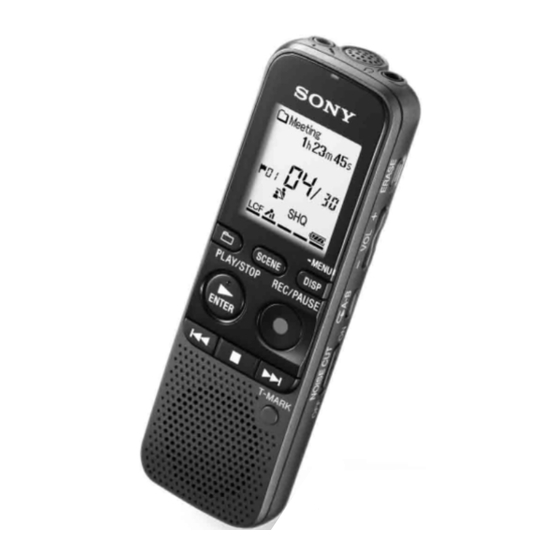 Sony ICD-PX333 Guia De Inicio Rapido