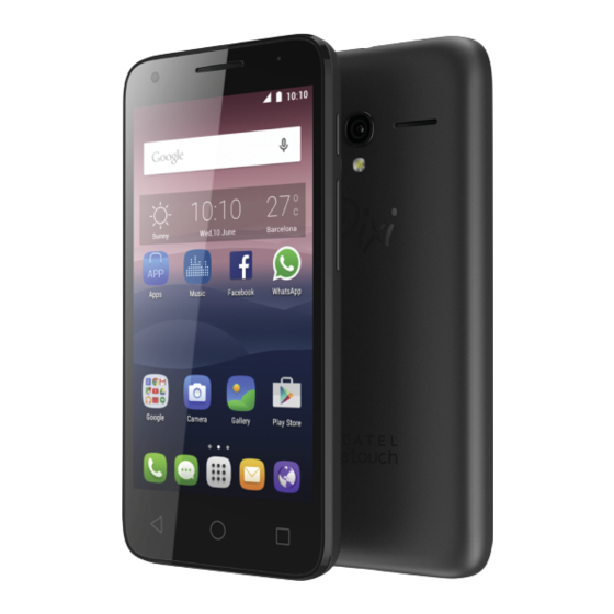 Alcatel Onetouch Pixi 3 Manual Del Usuario