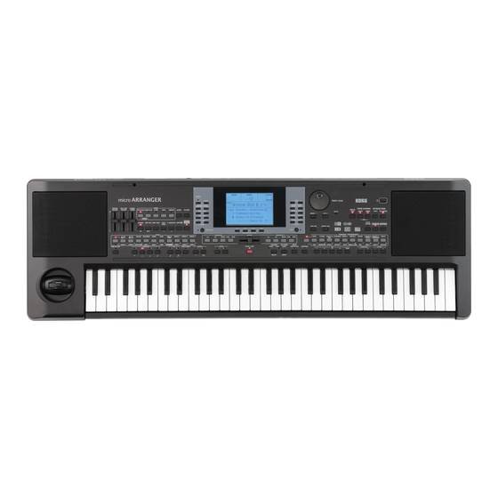 Korg micro ARRANGER Manual De Usuario