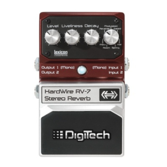 DigiTech HardWire CR-7 Manual Del Usuario