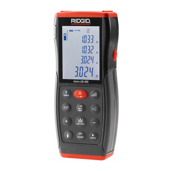 RIDGID micro LM-400 Manual Del Operario