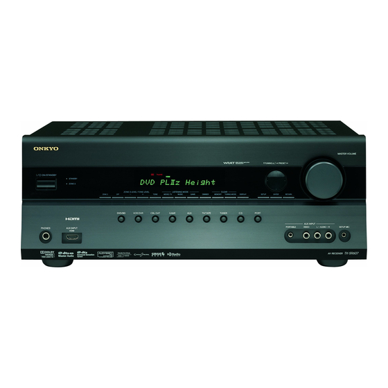 Onkyo TX-SR607 Manual De Instrucciones
