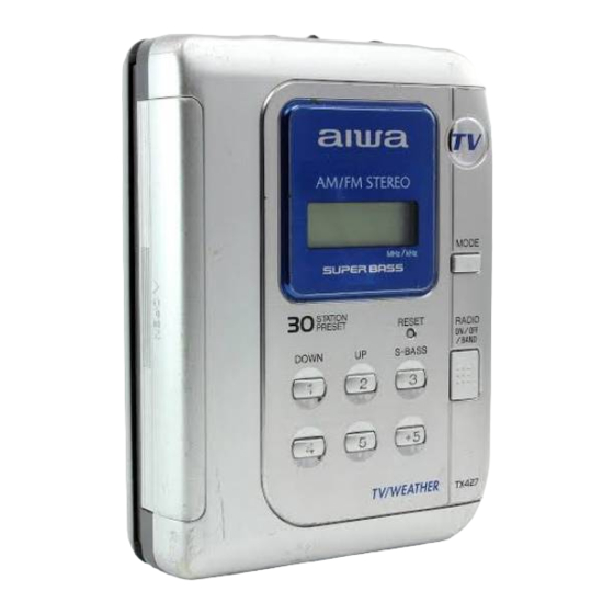Aiwa HS-TX427 Instrucciones De Manejo