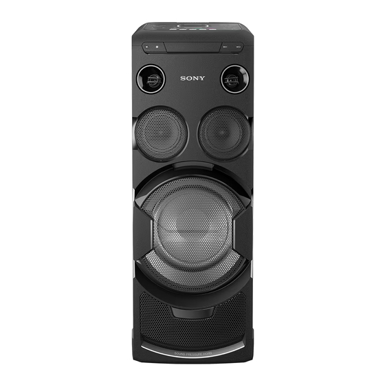 Sony MHC-V77DW Guía De Inicio